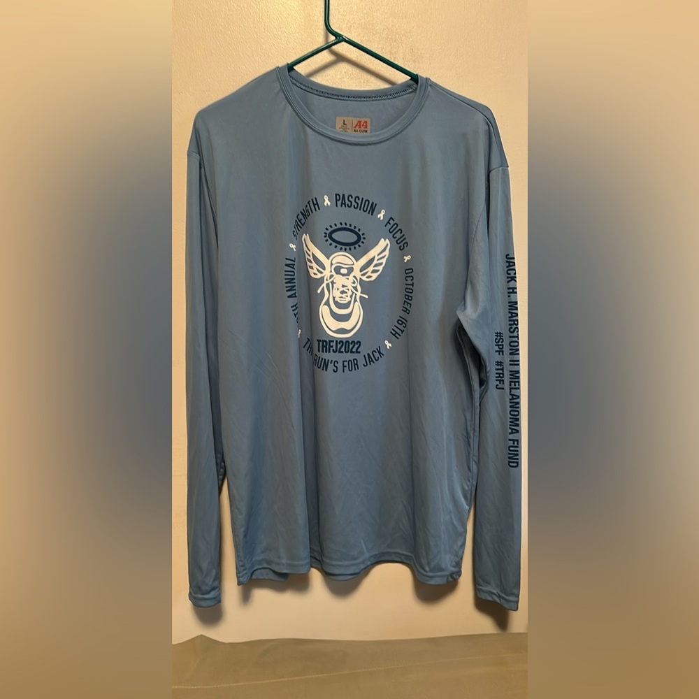 Blue Graphic Long Sleeve Dri-Fit Shirt